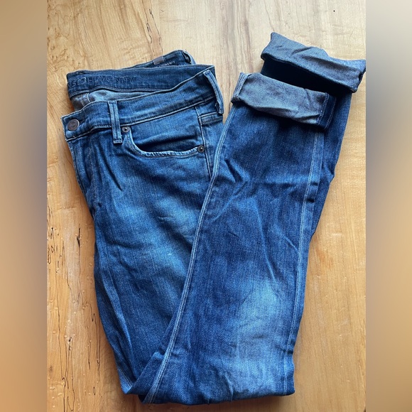 Citizens of Humanity slight distress wash denim jeans - Picture 4 of 6